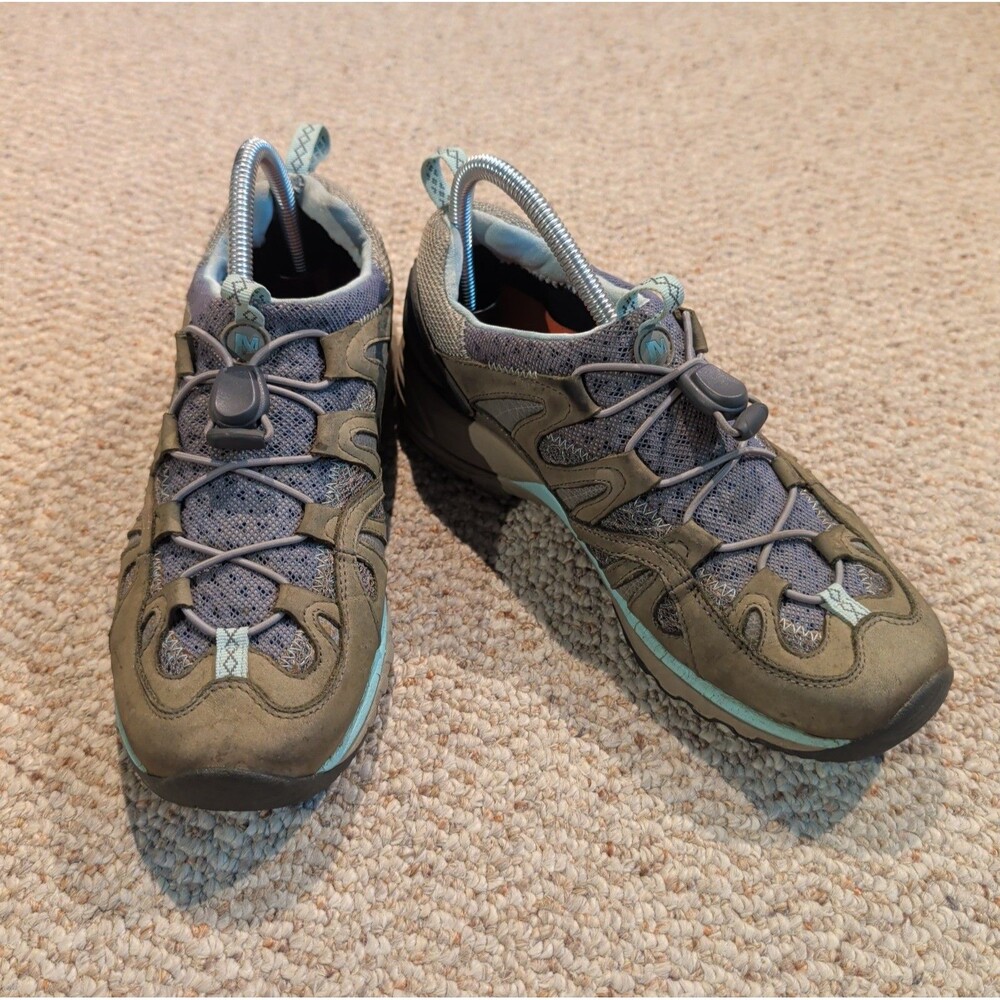Merrell Avian Light Stretch Hiking Shoes Womens US 9.5 Dusty Olive Mint J16794